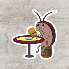 Cucaracha comiendo hamburguesa #1