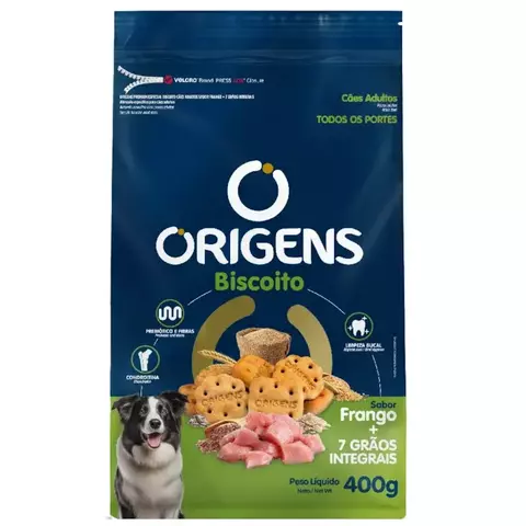 ORIGENS BISCOITO FRANGO 7 GRAO INTEGRAIS 400G