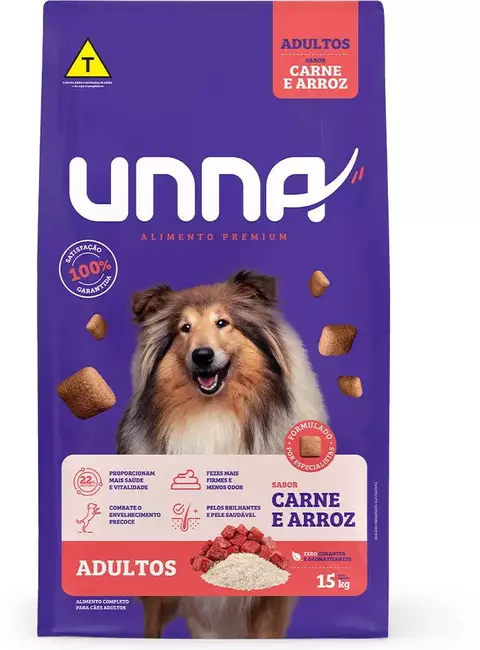 UNNA ADULTO CARNE E ARROZ 15KG