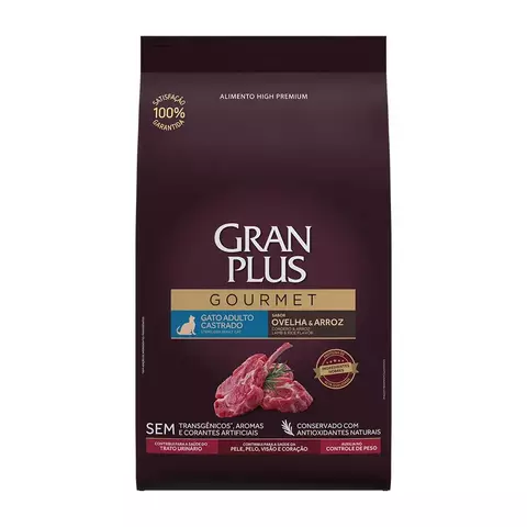 GRAN PLUS CAT CAST OVELHA E ARROZ GOURMET 3KG