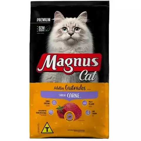 MAGNUS CAT CASTRADO ,SABOR CARNE 10KG,CAT