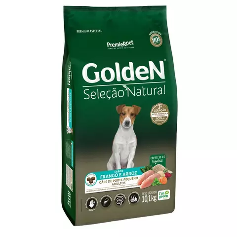 GOLDEN MINI SELECAO NATURAL FRANGO E ARROZ 10KG