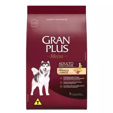 GRAN PLUS MENU AD FRANGO E ARROZ P/G 15KG
