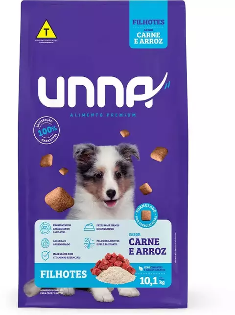 UNNA FILHOTE CARNE E ARROZ 10KG
