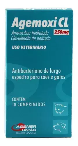 AGEMOXI CL 250MG CAES E GATOS 10 COMPRIMIDOS