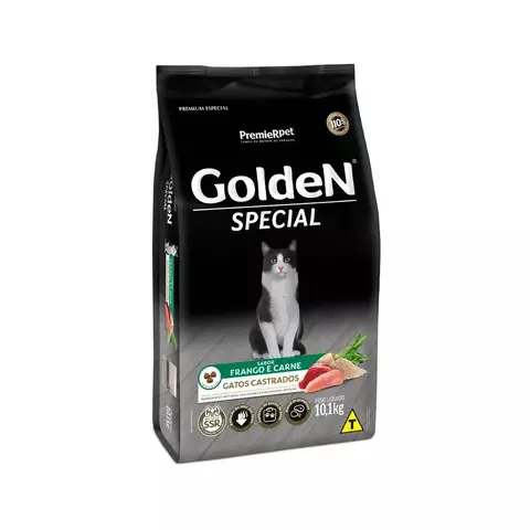 GOLDEN CAT CASTRADO SPECIAL CARNE E FRANGO 10KG