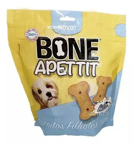 BISCOITO BONE APETTIT FILHOTE LEITE 500G