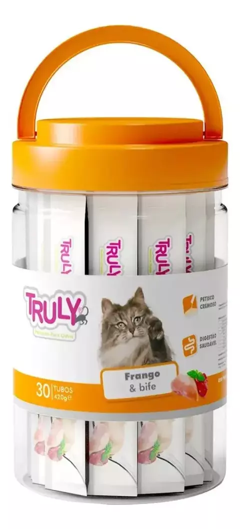 TRULY MOLHO CAT TUBOS 140G FRANGO E BIFE