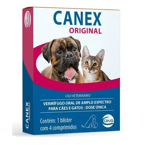 CANEX ORIGINAL VERMIFUGO CÃES E GATOS CX