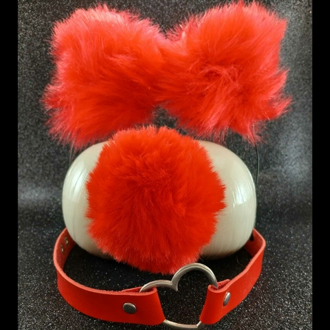 Kit Gatinha Red - Plug Anal /Tiara/ Gargantilha - comprar online