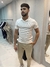 Gola Polo V Texturizada Off-White - comprar online