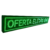 Painel de Led Letreiro Interno 70x20cm Verde Wi-fi na internet