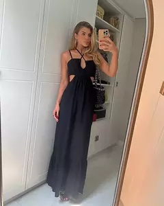 VESTIDO LONGO COM RECORDES - comprar online