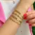 Pulseira Corações Banhada a Ouro - comprar online