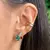Conjunto Gota em Zircônias Coloridas Turmalina Banhado a Ouro - comprar online