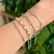 Pulseira Elo Piastrine Fino Banhada a Ródio Branco - comprar online