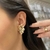Brinco Meia Flor Plissado Banhado a Ouro - comprar online