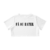 Camiseta Cropped FÃ OU HATER (Branca) - comprar online