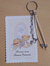 Llavero souvenir "Línea gamuza" para nacimiento, bautismo, comunión y confirmación - comprar online