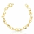 PULSEIRA COM ELO INTERCALADO TRANCADO BANHO DOURADO - comprar online
