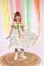 Vestido Marie Junino Luxo Dois Corações Laranja - Lutina