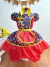 Vestido Infantil Junino Caipira Azul Festa São João Colorido