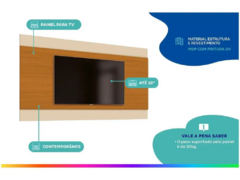 Elegante Painel para TV até 58” da EDN Móveis Merlot - comprar online