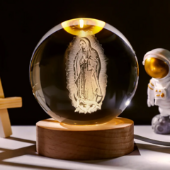 Imagem do Luz Noturna Jesus 3D em Bola de Cristal