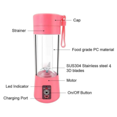 Mini Liquidificador Portátil USB Juice Shake - loja online