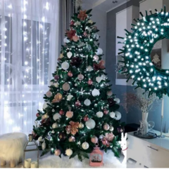 Cordão Pisca Pisca 30m com 300 LEDs – Luzes Branco Frio para Decoração de Árvore de Natal - loja online