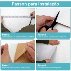 Imagem do Kit de Placas de Papel 3D Auto Adesivo Estilo Tijolo