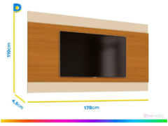 Elegante Painel para TV até 58” da EDN Móveis Merlot - CasaPopular