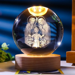 Luz Noturna Jesus 3D em Bola de Cristal na internet