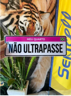 Placa Decorativa Não Ultrapasse Meu Quarto Nao Entre - comprar online