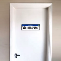 Placa Decorativa Não Ultrapasse Meu Quarto Nao Entre - CasaPopular