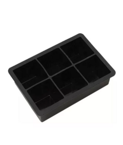 Forma de Silicone 6 Cubos Top Gelo Cubo Grande Drink Whisky Cor Preto - loja online