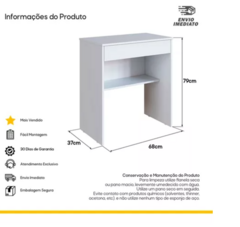 Mesinha Computador Multiuso Quarto Sala Escritorio Bonatto - comprar online