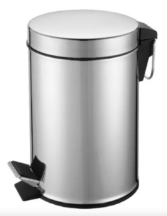 Lixeira Inox Pedal E Balde 5 Litros