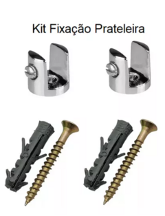 Kit Espelho Banheiro + Prateleira + Suporte Fenda - comprar online