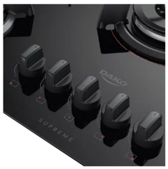 Cooktop 5 Bocas A Gás Dako Supreme Tripla Chama Preto Bivolt - CasaPopular