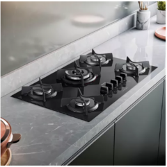 Cooktop 5 Bocas A Gás Dako Supreme Tripla Chama Preto Bivolt na internet