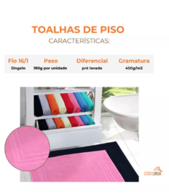 Kit 6 Tapete Toalha Piso Hotel Pousada Banheiro - comprar online