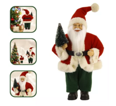 Boneco Papai Noel Natal Sentado/em Pé Decoração Enfeite 30cm - CasaPopular