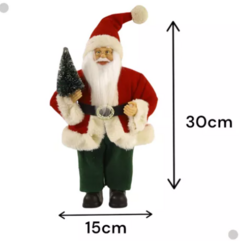 Boneco Papai Noel Natal Sentado/em Pé Decoração Enfeite 30cm - comprar online