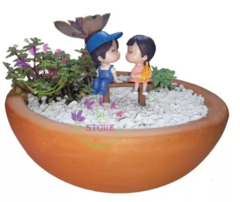 Kit 3 Pç Miniaturas Casal Decoração Mini Jardim E Terrários - comprar online