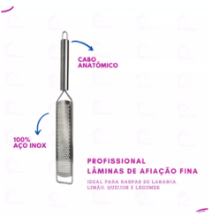 Ralador Profissional Cítricos - Inox - Zester - Rita Lobo - CasaPopular