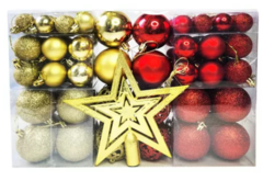 kit com 100 Bolas de Natal – Lisas, Foscas e com Glitter. na internet