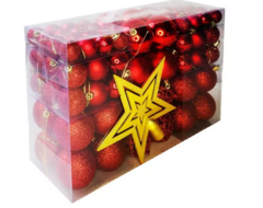 kit com 100 Bolas de Natal – Lisas, Foscas e com Glitter. na internet