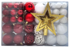 kit com 100 Bolas de Natal – Lisas, Foscas e com Glitter. - comprar online