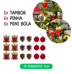 Kit com 56 Enfeites para Decoração de Árvore de Natal - loja online